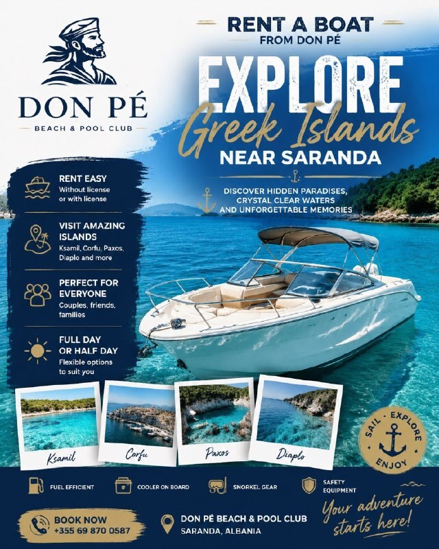 Rent a Boat — gita alle isole greche dal Don Pé
